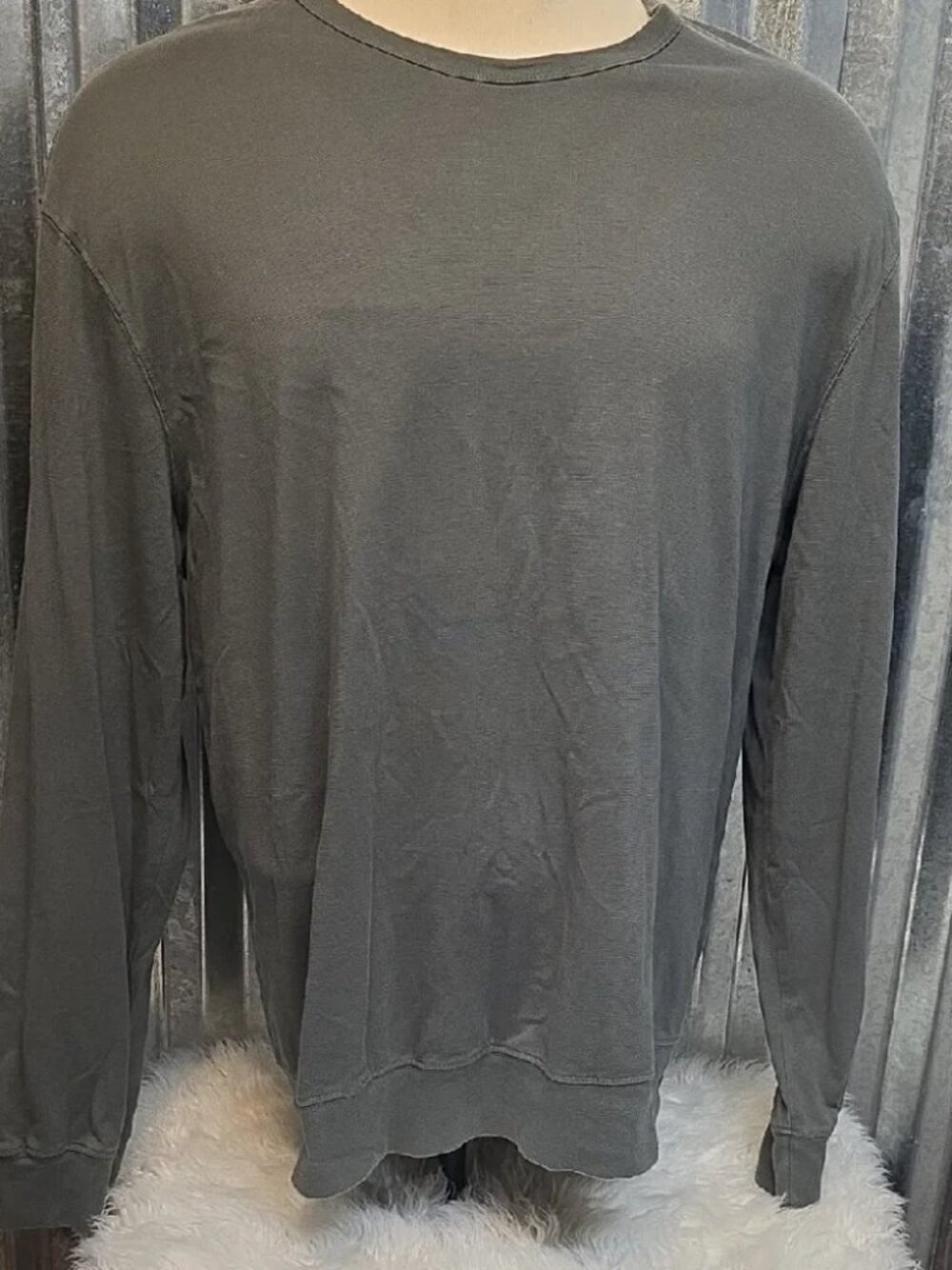 Ag Adriano Goldschmied Olive Green Long Sleeve Tee